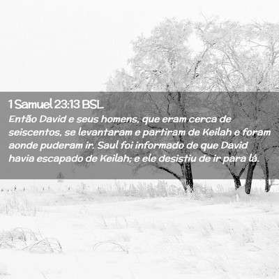 Picture 02 - 1 Samuel 23:13 BSL - Então David e seus homens, que eram cerca de - Bible Verse Picture
