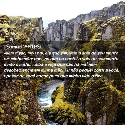 Picture 02 - 1 Samuel 24:11 BSL - Além disso, meu pai, eis que sim, veja a saia de - Bible Verse Picture