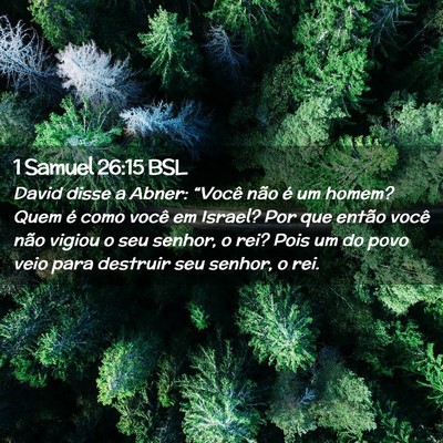 Picture 02 - 1 Samuel 26:15 BSL - David disse a Abner: “Você não é um homem? - Bible Verse Picture