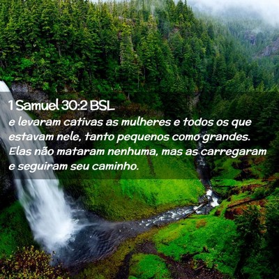 Picture 02 - 1 Samuel 30:2 BSL - e levaram cativas as mulheres e todos os que - Bible Verse Picture
