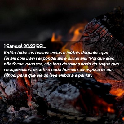 Picture 02 - 1 Samuel 30:22 BSL - Então todos os homens maus e inúteis daqueles - Bible Verse Picture