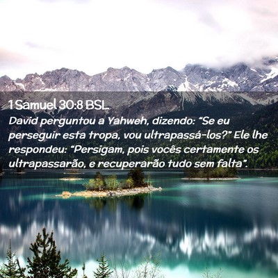 Picture 02 - 1 Samuel 30:8 BSL - David perguntou a Yahweh, dizendo: “Se eu - Bible Verse Picture
