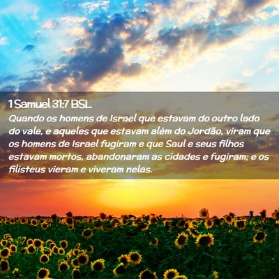 Picture 02 - 1 Samuel 31:7 BSL - Quando os homens de Israel que estavam do outro - Bible Verse Picture