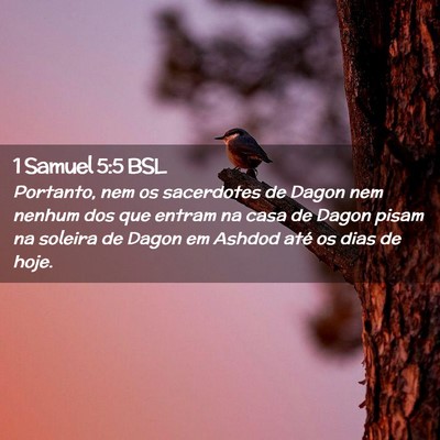 Picture 02 - 1 Samuel 5:5 BSL - Portanto, nem os sacerdotes de Dagon nem nenhum - Bible Verse Picture