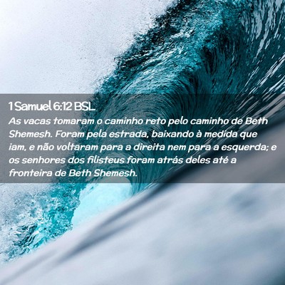 Picture 02 - 1 Samuel 6:12 BSL - As vacas tomaram o caminho reto pelo caminho de - Bible Verse Picture