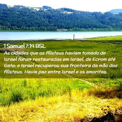 Picture 02 - 1 Samuel 7:14 BSL - As cidades que os filisteus haviam tomado de - Bible Verse Picture