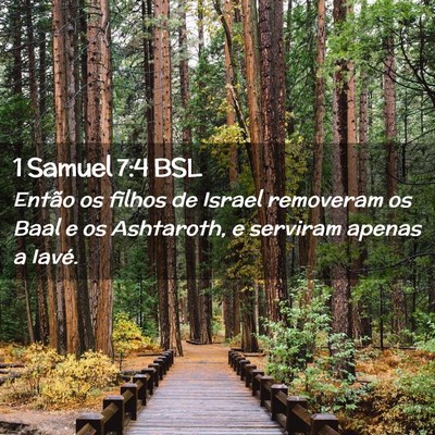 Picture 02 - 1 Samuel 7:4 BSL - Então os filhos de Israel removeram os Baal e os - Bible Verse Picture