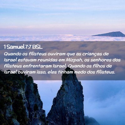 Picture 02 - 1 Samuel 7:7 BSL - Quando os filisteus ouviram que as crianças de - Bible Verse Picture
