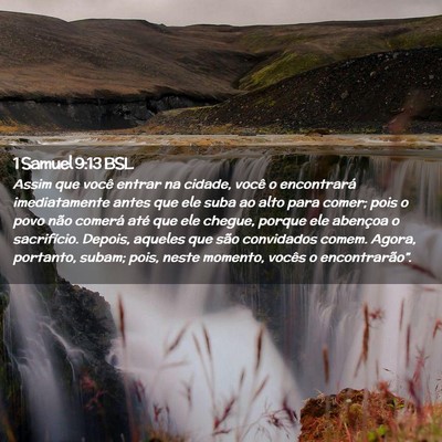 Picture 02 - 1 Samuel 9:13 BSL - Assim que você entrar na cidade, você o - Bible Verse Picture