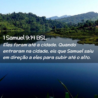 Picture 02 - 1 Samuel 9:14 BSL - Eles foram até a cidade. Quando entraram na - Bible Verse Picture