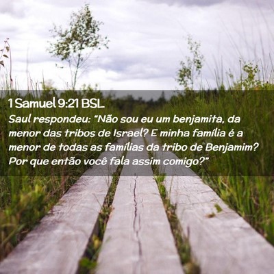 Picture 02 - 1 Samuel 9:21 BSL - Saul respondeu: “Não sou eu um benjamita, da - Bible Verse Picture
