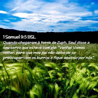Picture 02 - 1 Samuel 9:5 BSL - Quando chegaram à terra de Zuph, Saul disse a - Bible Verse Picture