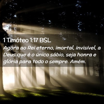 Picture 02 - 1 Timóteo 1:17 BSL - Agora ao Rei eterno, imortal, invisível, a Deus - Bible Verse Picture