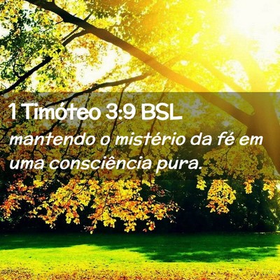 Picture 02 - 1 Timóteo 3:9 BSL - mantendo o mistério da fé em uma consciência - Bible Verse Picture
