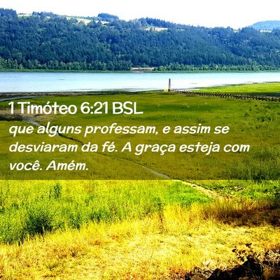 Picture 02 - 1 Timóteo 6:21 BSL - que alguns professam, e assim se desviaram da - Bible Verse Picture