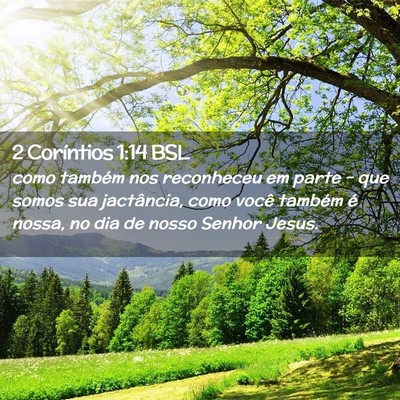 Picture 02 - 2 Coríntios 1:14 BSL - como também nos reconheceu em parte - que somos - Bible Verse Picture