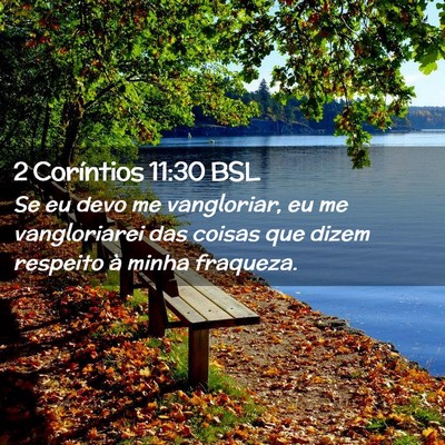 Picture 02 - 2 Coríntios 11:30 BSL - Se eu devo me vangloriar, eu me vangloriarei das - Bible Verse Picture