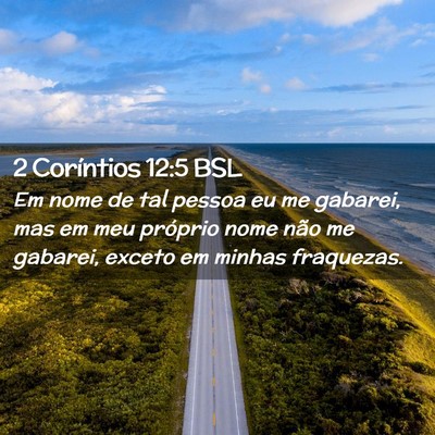 Picture 02 - 2 Coríntios 12:5 BSL - Em nome de tal pessoa eu me gabarei, mas em meu - Bible Verse Picture
