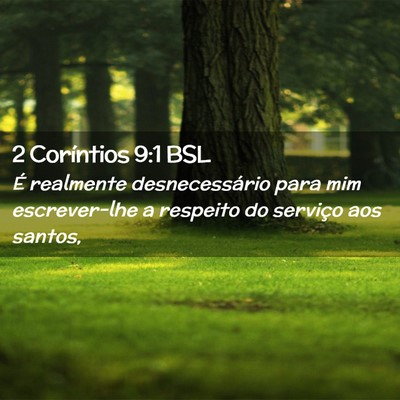 Picture 02 - 2 Coríntios 9:1 BSL - É realmente desnecessário para mim escrever-lhe - Bible Verse Picture
