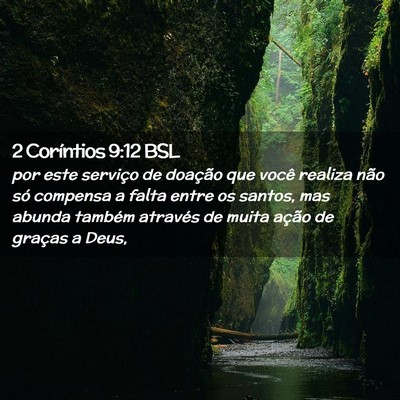 Picture 02 - 2 Coríntios 9:12 BSL - por este serviço de doação que você realiza - Bible Verse Picture