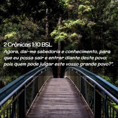 Picture 02 - 2 Crônicas 1:10 BSL - Agora, dai-me sabedoria e conhecimento, para que - Bible Verse Picture