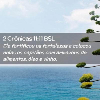 Picture 02 - 2 Crônicas 11:11 BSL - Ele fortificou as fortalezas e colocou nelas os - Bible Verse Picture