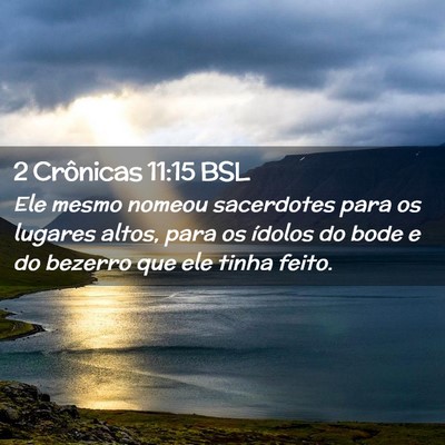 Picture 02 - 2 Crônicas 11:15 BSL - Ele mesmo nomeou sacerdotes para os lugares - Bible Verse Picture