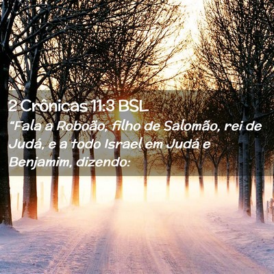 Picture 02 - 2 Crônicas 11:3 BSL - “Fala a Roboão, filho de Salomão, rei de - Bible Verse Picture