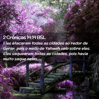 Picture 02 - 2 Crônicas 14:14 BSL - Eles atacaram todas as cidades ao redor de Gerar, - Bible Verse Picture