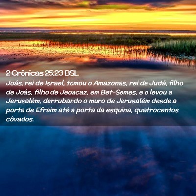 Picture 02 - 2 Crônicas 25:23 BSL - Joás, rei de Israel, tomou o Amazonas, rei de - Bible Verse Picture