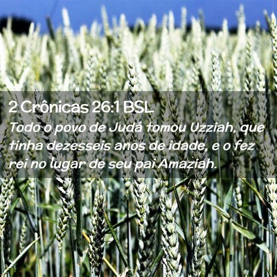 Picture 02 - 2 Crônicas 26:1 BSL - Todo o povo de Judá tomou Uzziah, que tinha - Bible Verse Picture