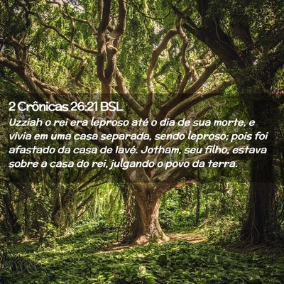 Picture 02 - 2 Crônicas 26:21 BSL - Uzziah o rei era leproso até o dia de sua morte, - Bible Verse Picture