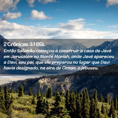 Picture 02 - 2 Crônicas 3:1 BSL - Então Salomão começou a construir a casa de - Bible Verse Picture