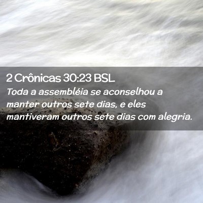 Picture 02 - 2 Crônicas 30:23 BSL - Toda a assembléia se aconselhou a manter outros - Bible Verse Picture