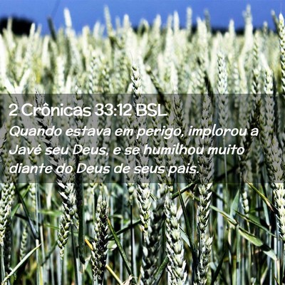 Picture 02 - 2 Crônicas 33:12 BSL - Quando estava em perigo, implorou a Javé seu - Bible Verse Picture