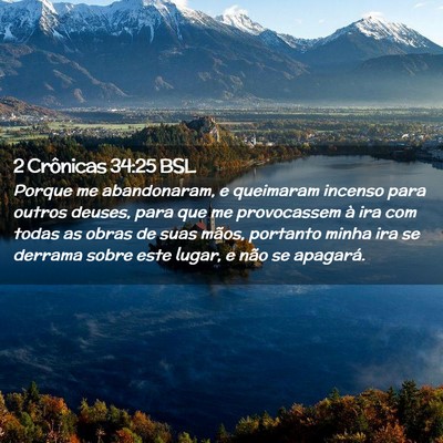 Picture 02 - 2 Crônicas 34:25 BSL - Porque me abandonaram, e queimaram incenso para - Bible Verse Picture