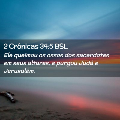 Picture 02 - 2 Crônicas 34:5 BSL - Ele queimou os ossos dos sacerdotes em seus - Bible Verse Picture