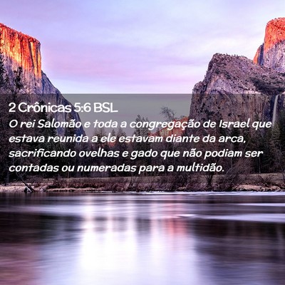 Picture 02 - 2 Crônicas 5:6 BSL - O rei Salomão e toda a congregação de Israel - Bible Verse Picture