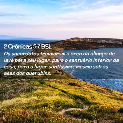 Picture 02 - 2 Crônicas 5:7 BSL - Os sacerdotes trouxeram a arca da aliança de - Bible Verse Picture