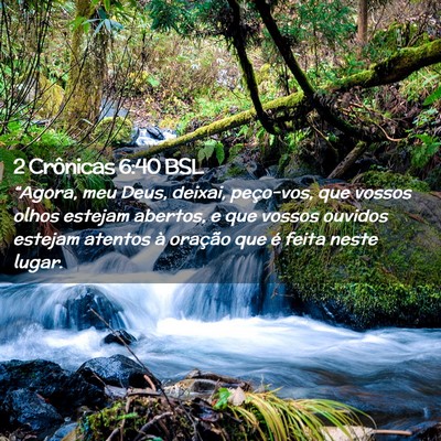 Picture 02 - 2 Crônicas 6:40 BSL - “Agora, meu Deus, deixai, peço-vos, que vossos - Bible Verse Picture