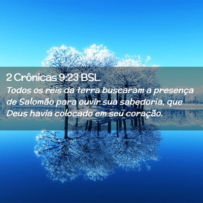 Picture 02 - 2 Crônicas 9:23 BSL - Todos os reis da terra buscaram a presença de - Bible Verse Picture