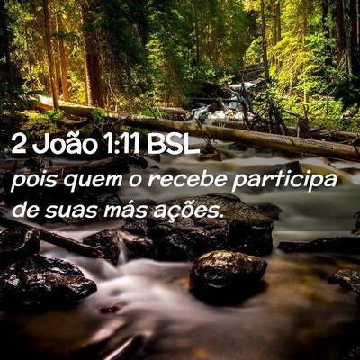 Picture 02 - 2 João 1:11 BSL - pois quem o recebe participa de suas más - Bible Verse Picture