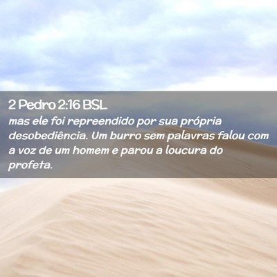 Picture 02 - 2 Pedro 2:16 BSL - mas ele foi repreendido por sua própria - Bible Verse Picture