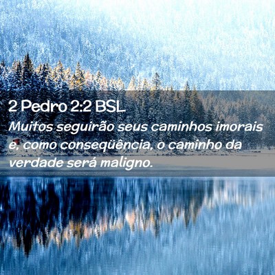 Picture 02 - 2 Pedro 2:2 BSL - Muitos seguirão seus caminhos imorais e, como - Bible Verse Picture