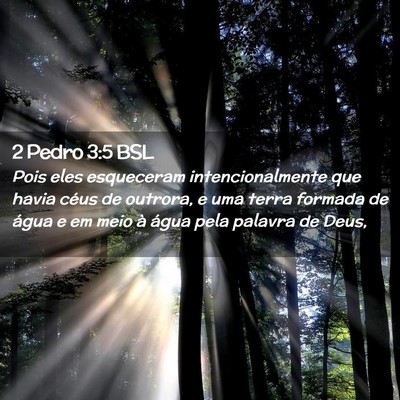 Picture 02 - 2 Pedro 3:5 BSL - Pois eles esqueceram intencionalmente que havia - Bible Verse Picture