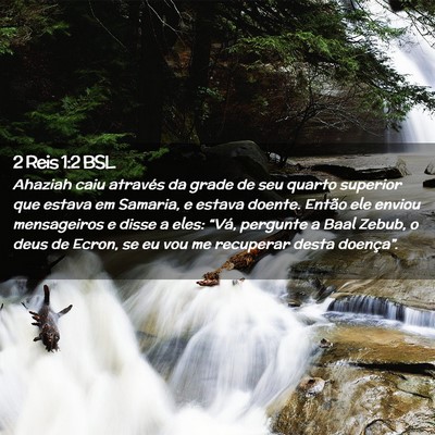 Picture 02 - 2 Reis 1:2 BSL - Ahaziah caiu através da grade de seu quarto - Bible Verse Picture