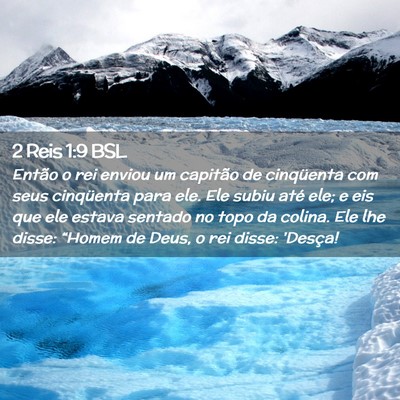 Picture 02 - 2 Reis 1:9 BSL - Então o rei enviou um capitão de cinqüenta com - Bible Verse Picture