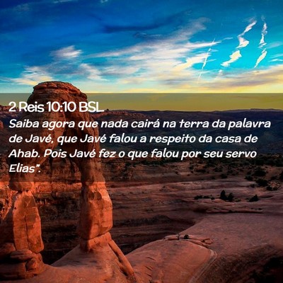 Picture 02 - 2 Reis 10:10 BSL - Saiba agora que nada cairá na terra da palavra - Bible Verse Picture