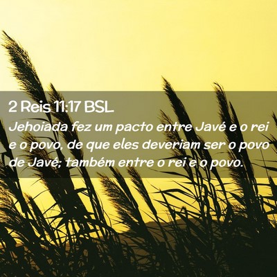Picture 02 - 2 Reis 11:17 BSL - Jehoiada fez um pacto entre Javé e o rei e o - Bible Verse Picture