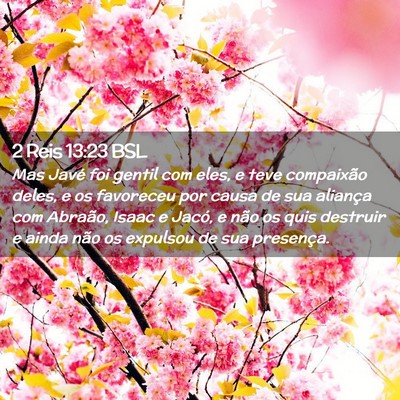 Picture 02 - 2 Reis 13:23 BSL - Mas Javé foi gentil com eles, e teve compaixão - Bible Verse Picture